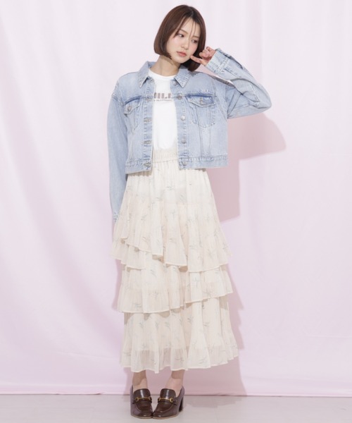 JILL by JILL STUART（ジルバイジルスチュアート）の「構築パネルデニムジャケット（デニムジャケット・レディース・ブルー/グレー・FREE）」の12枚目の写真