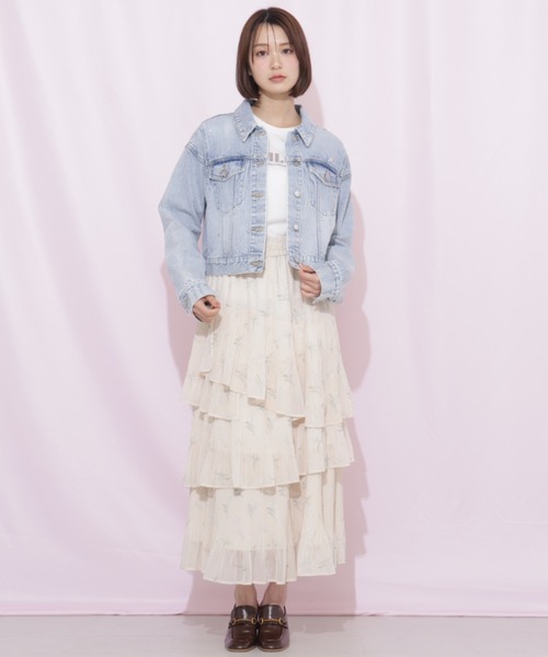 JILL by JILL STUART（ジルバイジルスチュアート）の「構築パネルデニムジャケット（デニムジャケット・レディース・ブルー/グレー・FREE）」の13枚目の写真