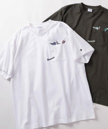 【71】【CONVERSE/コンバース】ワンポイント刺繍/ポケット刺繍/バックグラフィック クルーネックTシャツ/ユニセックス/レディース/メンズ