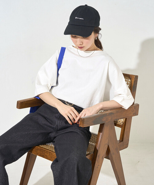FREAK'S STORE(フリークスストア)の「限定展開 ボートネック バスク 半袖 Tシャツ(Tシャツ/カットソー・レディース・オフホワイト/ブラック/ライトグレー/ブラウン/レッド/グリーン/イエロー/ネイビー/ピンク・フリ-)」の10枚目の写真