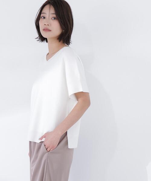 セール】【sweet掲載】◇総針ベーシック Vネックニット（ニット