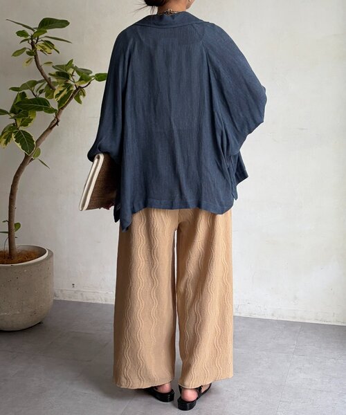 Chez toi（シェトワ）の「ウエーヴ柄ワイドパンツ（その他パンツ・レディース・ブラック/ライム/ベージュ・FREE）」の19枚目の写真