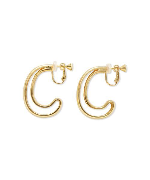 Mila Owen（ミラオーウェン）の「メタルドロップフープイヤリング（イヤリング・レディース・シルバー/ゴールド・F）」の14枚目の写真