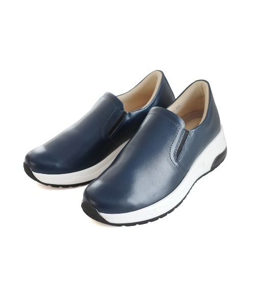 Pointer(shoes)(ポインター)の「【日本製・本革】4.5cmヒール スリッポンシューズ(スリッポン・レディース・グレー系その他/ブラック/ネイビー/ホワイト/グレイッシュベージュ・24.5cm/23cm/22.5cm/23.5cm/24cm)」の5枚目の写真