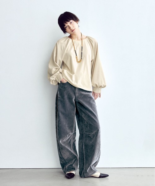 MEDE19F(メデジュウキュウ)の「MEDE19F ブラウススリーブカットソートップス(Tシャツ/カットソー・レディース・ブラック/ブラウン/ベージュ・L/M/LL)」の19枚目の写真