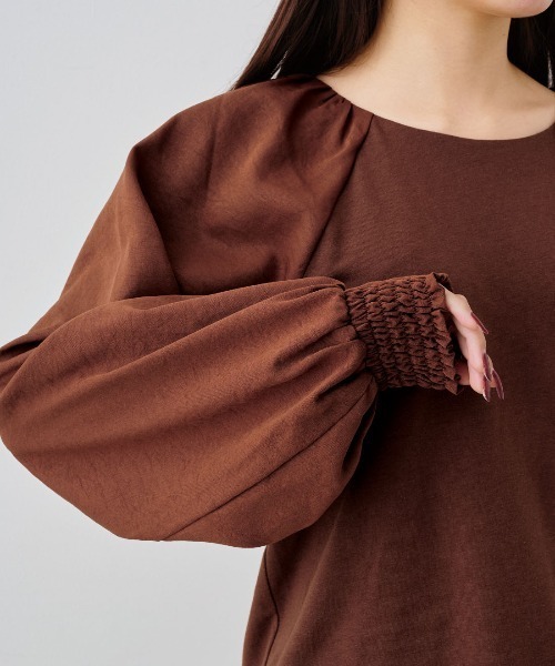 MEDE19F(メデジュウキュウ)の「MEDE19F ブラウススリーブカットソートップス(Tシャツ/カットソー・レディース・ブラック/ブラウン/ベージュ・L/M/LL)」の8枚目の写真