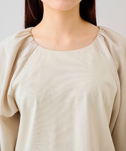 MEDE19F(メデジュウキュウ)の「MEDE19F ブラウススリーブカットソートップス(Tシャツ/カットソー・レディース・ブラック/ブラウン/ベージュ・L/M/LL)」の9枚目の写真