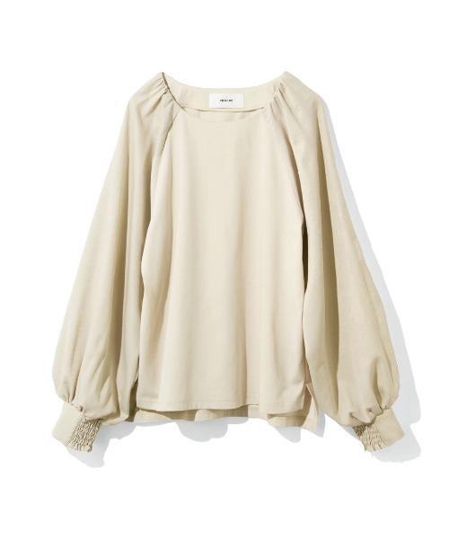 MEDE19F(メデジュウキュウ)の「MEDE19F ブラウススリーブカットソートップス(Tシャツ/カットソー・レディース・ブラック/ブラウン/ベージュ・L/M/LL)」の15枚目の写真
