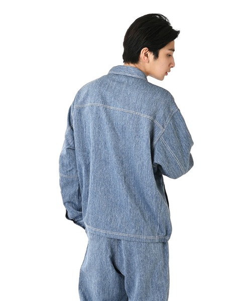 NEW BALANCE(ニューバランス)の「デニムライクスウィングトップジャケット(デニムジャケット・メンズ・ライトブルー・X-SMALL/SMALL/MEDIUM/LARGE/X-LARGE/XX-LARGE)」の3枚目の写真