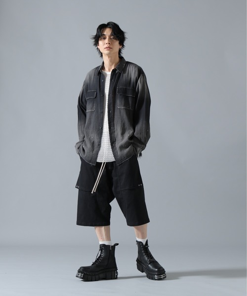 DANKE SCHON（ダンケシェーン）の「DankeSchon/ダンケシェーン/SHEER DENIM SHIRTS（シャツ/ブラウス・メンズ・インディゴブルー/ブラック・L/M）」の5枚目の写真