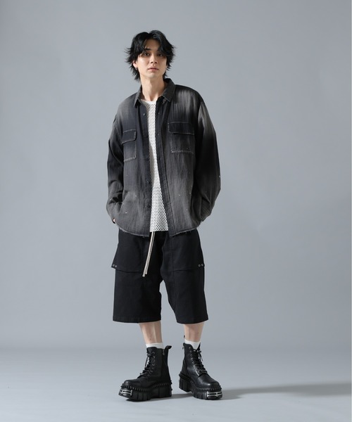 DANKE SCHON（ダンケシェーン）の「DankeSchon/ダンケシェーン/SHEER DENIM SHIRTS（シャツ/ブラウス・メンズ・インディゴブルー/ブラック・L/M）」の8枚目の写真