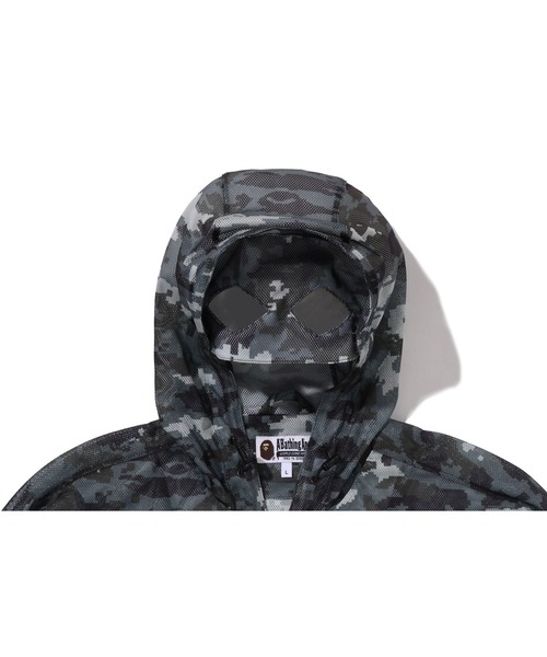 A BATHING APE(アベイシングエイプ)の「MULTI PIXEL CAMO MESH HOODIE JACKET(ミリタリージャケット・メンズ・ブラック・X-LARGE/SMALL/MEDIUM/XX-LARGE)」の3枚目の写真