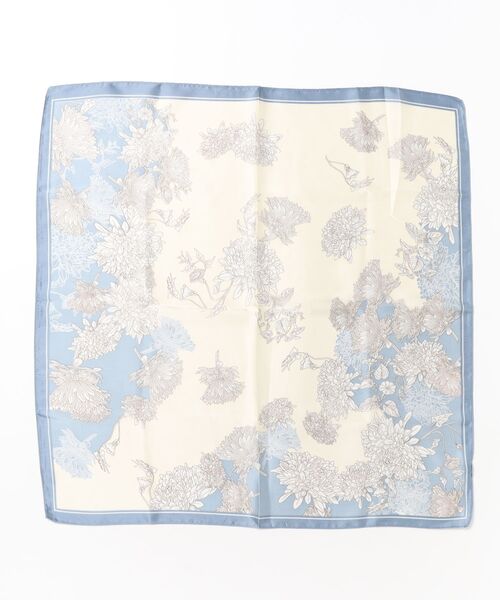 ARTIFICIAL SWEETENER(アーティフィシャル スウィートナー)の「【 ARTIFICIAL SWEETENER 】シルクタッチ フラワー柄 スカーフ(バンダナ/スカーフ・メンズ・エメラルドブルー/ライトブルー/グリーン・FREE)」の12枚目の写真