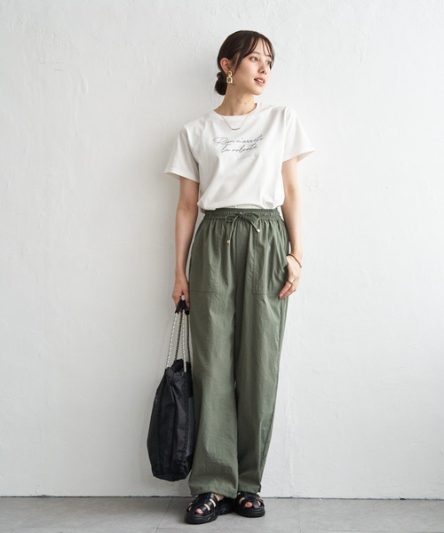 ikka（イッカ）の「【接触冷感／速乾】ドライテックチノベイカーパンツ（カーゴパンツ・レディース・オリーブ/ベージュ/ネイビー・S/L/M）」の17枚目の写真