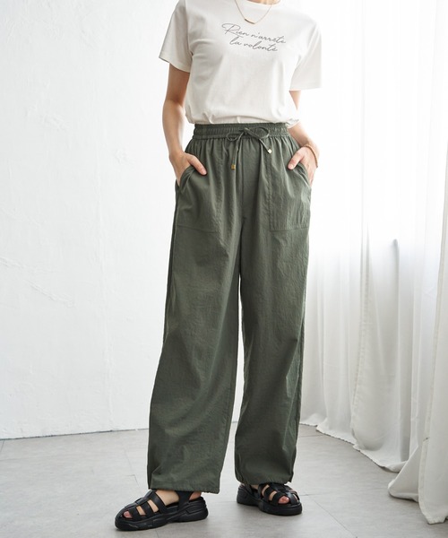 ikka（イッカ）の「【接触冷感／速乾】ドライテックチノベイカーパンツ（カーゴパンツ・レディース・オリーブ/ベージュ/ネイビー・S/L/M）」の16枚目の写真