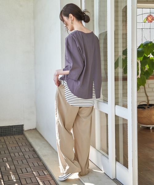 ikka（イッカ）の「【接触冷感／速乾】ドライテックチノベイカーパンツ（カーゴパンツ・レディース・オリーブ/ベージュ/ネイビー・S/L/M）」の6枚目の写真