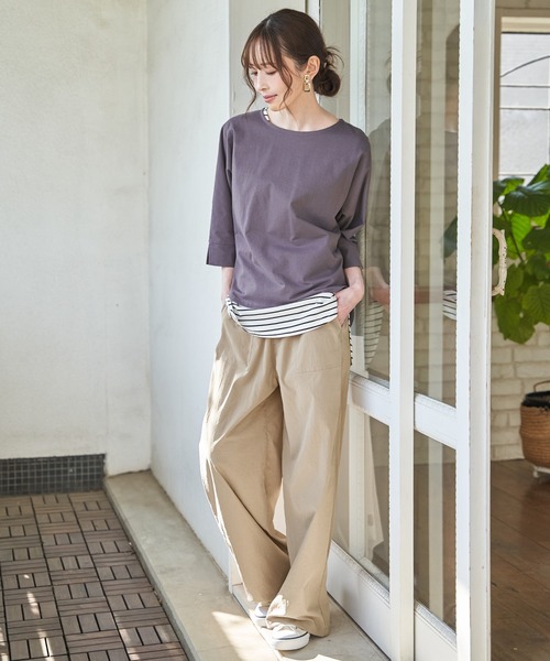 ikka（イッカ）の「【接触冷感／速乾】ドライテックチノベイカーパンツ（カーゴパンツ・レディース・オリーブ/ベージュ/ネイビー・S/L/M）」の8枚目の写真