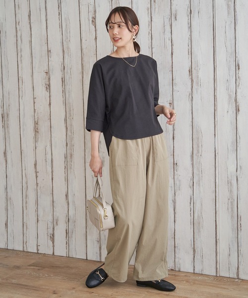 ikka（イッカ）の「【接触冷感／速乾】ドライテックチノベイカーパンツ（カーゴパンツ・レディース・オリーブ/ベージュ/ネイビー・S/L/M）」の12枚目の写真