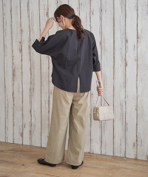 ikka（イッカ）の「【接触冷感／速乾】ドライテックチノベイカーパンツ（カーゴパンツ・レディース・オリーブ/ベージュ/ネイビー・S/L/M）」の13枚目の写真