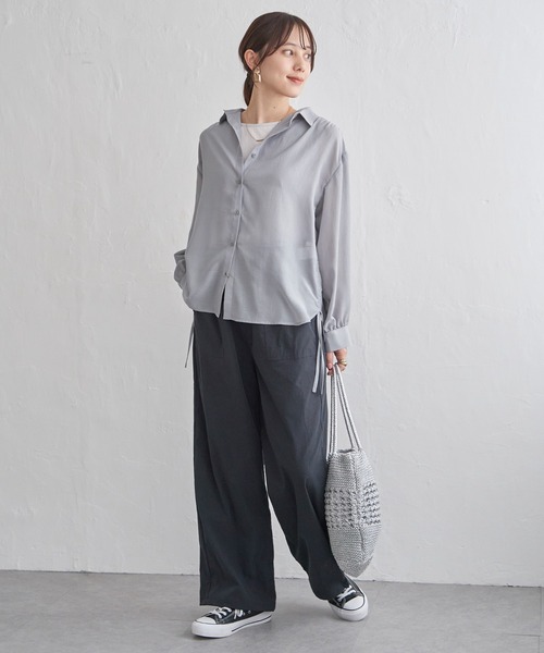 ikka（イッカ）の「【接触冷感／速乾】ドライテックチノベイカーパンツ（カーゴパンツ・レディース・オリーブ/ベージュ/ネイビー・S/L/M）」の22枚目の写真