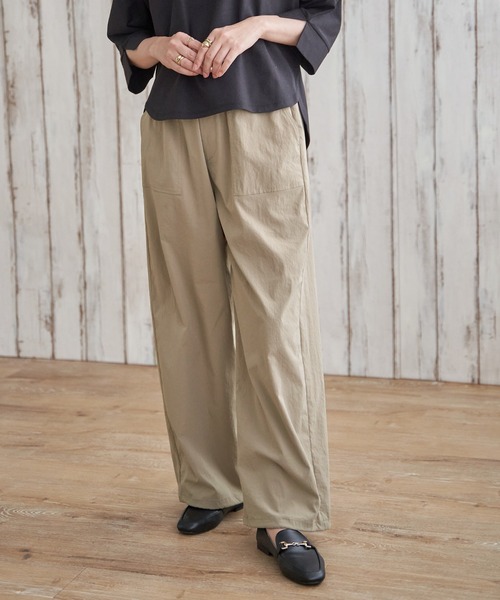 ikka（イッカ）の「【接触冷感／速乾】ドライテックチノベイカーパンツ（カーゴパンツ・レディース・オリーブ/ベージュ/ネイビー・S/L/M）」の10枚目の写真