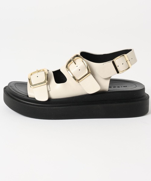 LEPSIM(レプシィム)の「ベルトバックルクッションサンダル 638815(サンダル・レディース・ベージュ/アイボリー/ブラック・LARGE/MEDIUM)」の5枚目の写真