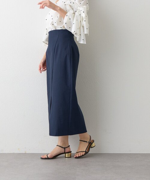 La boutique BonBon（ラブティックボンボン）の「【好感度UP・3サイズ展開】ドライオックスナロースカート2（スカート・レディース・サックスブルー/ネイビー/ライトグレー/ホワイト・38/36/34）」の17枚目の写真