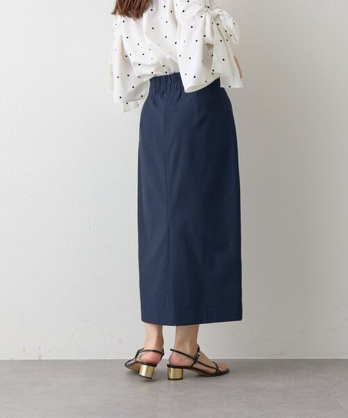 La boutique BonBon（ラブティックボンボン）の「【好感度UP・3サイズ展開】ドライオックスナロースカート2（スカート・レディース・サックスブルー/ネイビー/ライトグレー/ホワイト・38/36/34）」の18枚目の写真