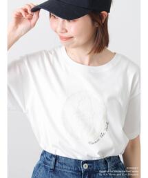 Samansa Mos2 | 【Disney】くまのプーさんﾚｰｽﾓﾁｰﾌTｼｬﾂ(Tシャツ/カットソー)