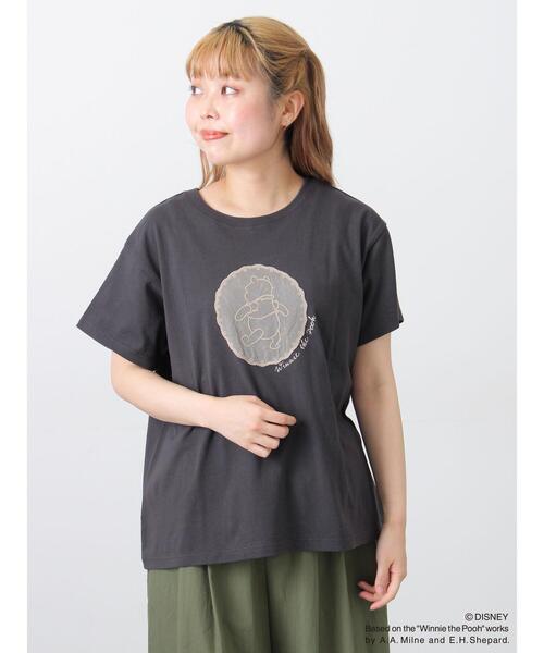 Samansa Mos2（サマンサ モスモス）の「【Disney】くまのプーさんﾚｰｽﾓﾁｰﾌTｼｬﾂ（Tシャツ/カットソー・レディース・オフホワイト/ブラック/ベージュ・F）」の12枚目の写真