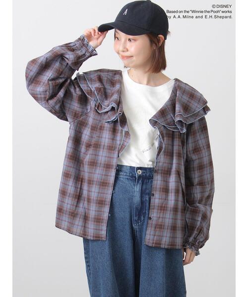 Samansa Mos2（サマンサ モスモス）の「【Disney】くまのプーさんﾚｰｽﾓﾁｰﾌTｼｬﾂ（Tシャツ/カットソー・レディース・オフホワイト/ブラック/ベージュ・F）」の19枚目の写真