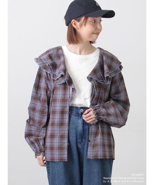 Samansa Mos2（サマンサ モスモス）の「【Disney】くまのプーさんﾚｰｽﾓﾁｰﾌTｼｬﾂ（Tシャツ/カットソー・レディース・オフホワイト/ブラック/ベージュ・F）」の20枚目の写真