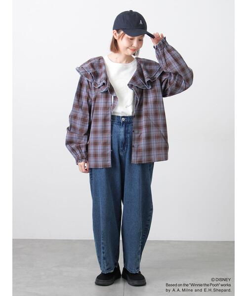 Samansa Mos2（サマンサ モスモス）の「【Disney】くまのプーさんﾚｰｽﾓﾁｰﾌTｼｬﾂ（Tシャツ/カットソー・レディース・オフホワイト/ブラック/ベージュ・F）」の21枚目の写真