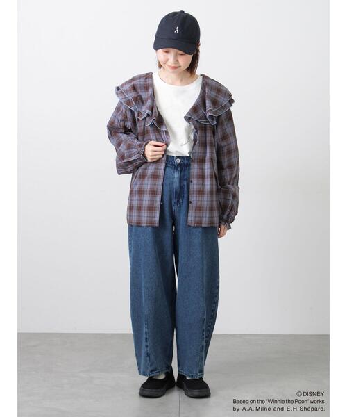 Samansa Mos2（サマンサ モスモス）の「【Disney】くまのプーさんﾚｰｽﾓﾁｰﾌTｼｬﾂ（Tシャツ/カットソー・レディース・オフホワイト/ブラック/ベージュ・F）」の22枚目の写真