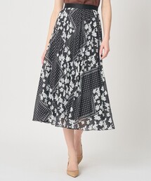 ANAYI | 【セットアップ対応商品】ドットパッチワークプリントプリーツ スカート(スカート)