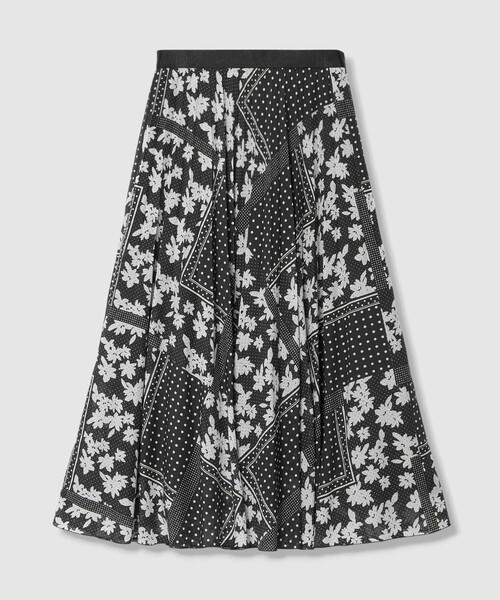 ANAYI（アナイ）の「【セットアップ対応商品】ドットパッチワークプリントプリーツ スカート（スカート・レディース・ブラック・36/34/38）」の2枚目の写真