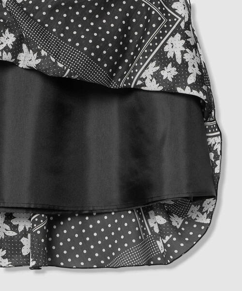 ANAYI（アナイ）の「【セットアップ対応商品】ドットパッチワークプリントプリーツ スカート（スカート・レディース・ブラック・36/34/38）」の5枚目の写真