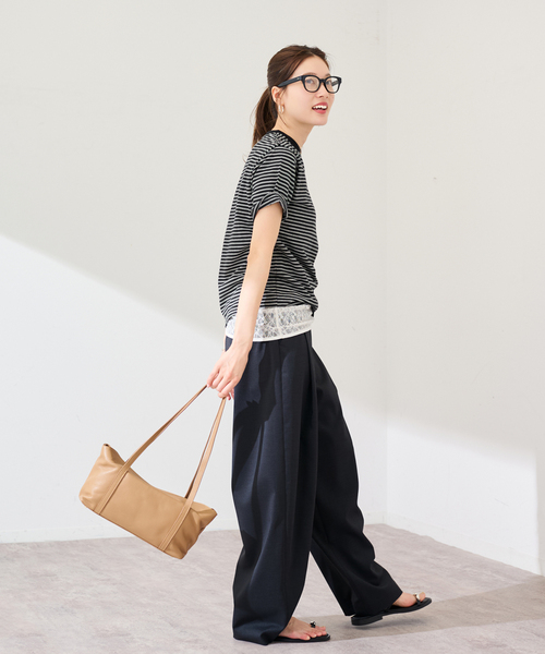FRAMeWORK(フレームワーク)の「Healthknit/ヘルスニット classic border cn ss(Tシャツ/カットソー・レディース・ブラック/パープル・FREE)」の4枚目の写真