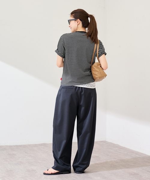 FRAMeWORK(フレームワーク)の「Healthknit/ヘルスニット classic border cn ss(Tシャツ/カットソー・レディース・ブラック/パープル・FREE)」の5枚目の写真
