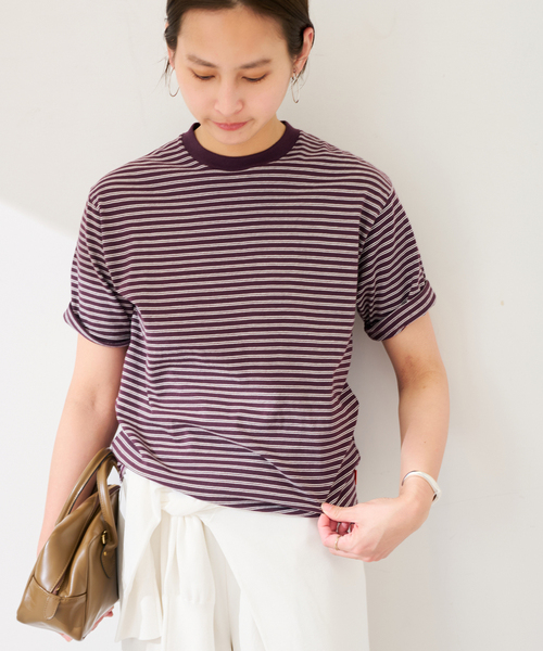 FRAMeWORK(フレームワーク)の「Healthknit/ヘルスニット classic border cn ss(Tシャツ/カットソー・レディース・ブラック/パープル・FREE)」の18枚目の写真