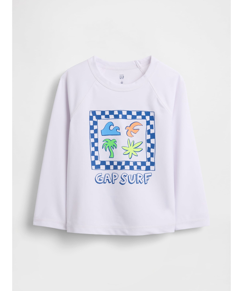 GAP(ギャップ)の「GAP サーフラッシュガード (幼児・ベビー)(ラッシュガード・キッズ・ホワイト・80cm/90cm/95cm/100cm/105cm/110cm/70cm)」の1枚目の写真