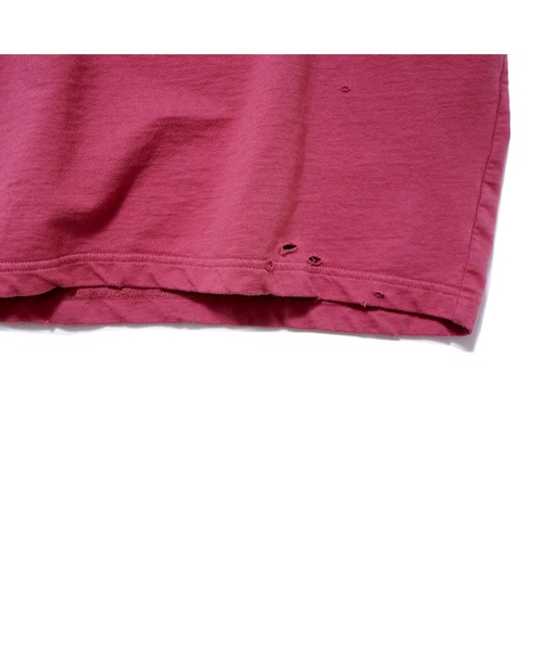 BEN DAVIS(ベンデイビス)の「DAMAGE MID CREW/微起毛 スウェットTシャツ ダメージ加工 古着ライク 半袖スウェット ユニセックス(Tシャツ/カットソー・メンズ・ホワイト/レッド/ブラック/ブルー・MEDIUM/LARGE/X-LARGE)」の7枚目の写真