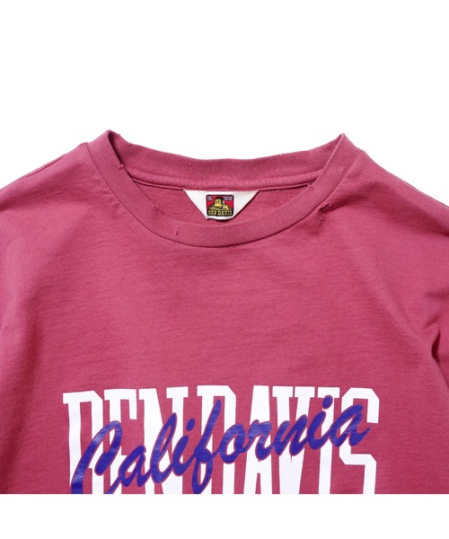 BEN DAVIS(ベンデイビス)の「DAMAGE MID CREW/微起毛 スウェットTシャツ ダメージ加工 古着ライク 半袖スウェット ユニセックス(Tシャツ/カットソー・メンズ・ホワイト/レッド/ブラック/ブルー・MEDIUM/LARGE/X-LARGE)」の6枚目の写真