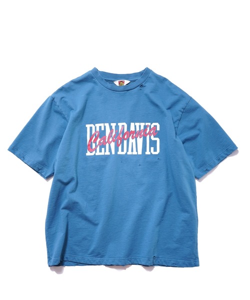 BEN DAVIS(ベンデイビス)の「DAMAGE MID CREW/微起毛 スウェットTシャツ ダメージ加工 古着ライク 半袖スウェット ユニセックス(Tシャツ/カットソー・メンズ・ホワイト/レッド/ブラック/ブルー・MEDIUM/LARGE/X-LARGE)」の12枚目の写真
