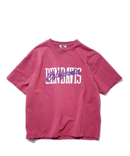 BEN DAVIS(ベンデイビス)の「DAMAGE MID CREW/微起毛 スウェットTシャツ ダメージ加工 古着ライク 半袖スウェット ユニセックス(Tシャツ/カットソー・メンズ・ホワイト/レッド/ブラック/ブルー・MEDIUM/LARGE/X-LARGE)」の11枚目の写真