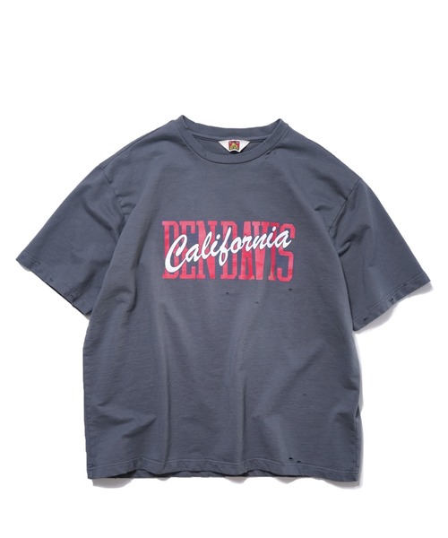 BEN DAVIS(ベンデイビス)の「DAMAGE MID CREW/微起毛 スウェットTシャツ ダメージ加工 古着ライク 半袖スウェット ユニセックス(Tシャツ/カットソー・メンズ・ホワイト/レッド/ブラック/ブルー・MEDIUM/LARGE/X-LARGE)」の10枚目の写真