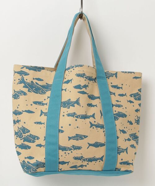 PENDLETON(ペンドルトン)の「【PE3】【PENDLETON/ペンドルトン】Salmon Pattern CANVAS LARGE TOTE PDT-000-261016(トートバッグ・メンズ・ブルー/ブラック・FREE)」の3枚目の写真