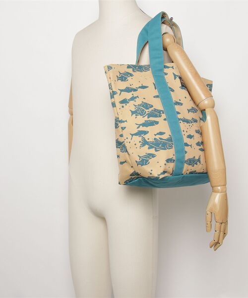 PENDLETON(ペンドルトン)の「【PE3】【PENDLETON/ペンドルトン】Salmon Pattern CANVAS LARGE TOTE PDT-000-261016(トートバッグ・メンズ・ブルー/ブラック・FREE)」の12枚目の写真