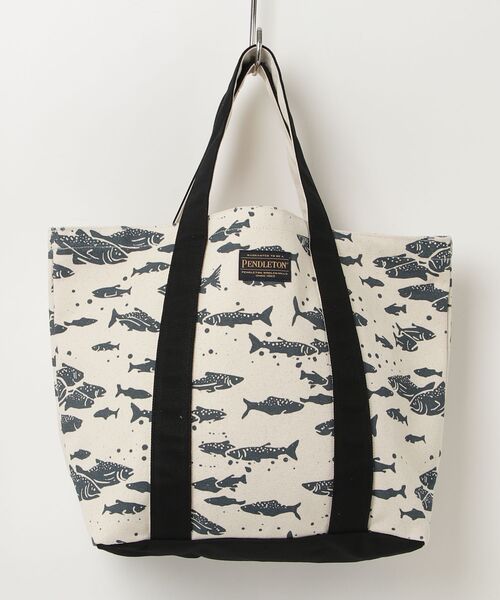 PENDLETON(ペンドルトン)の「【PE3】【PENDLETON/ペンドルトン】Salmon Pattern CANVAS LARGE TOTE PDT-000-261016(トートバッグ・メンズ・ブルー/ブラック・FREE)」の13枚目の写真