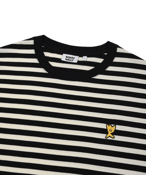 Wacky WiLLy(ワッキーウィリー)の「ベーシックストライプ半袖Tシャツブラック(Tシャツ/カットソー・レディース・その他・MEDIUM/LARGE/X-LARGE/XX-LARGE/SMALL/X-SMALL)」の4枚目の写真